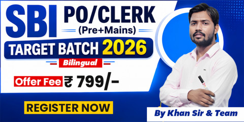 SBI PO/CLERK (Pre+Mains) TARGET BATCH 2026