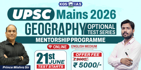 Geography Optional Mains Test Series & Mentorship 2026 (Online)