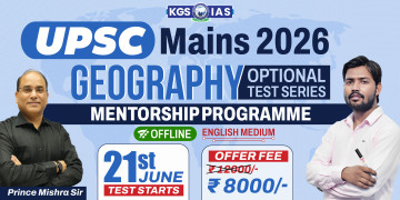 Geography Optional Mains Test Series & Mentorship 2026 (Offline)