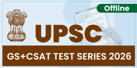 UPSC Prelims GS+CSAT Test Series 2026 (Offline)