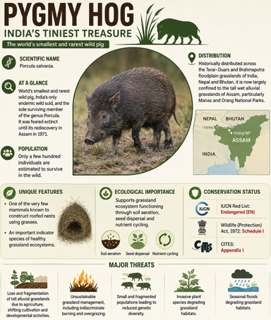 SC-NBWL Recommends Including Pygmy Hog Under Species Recovery Programme