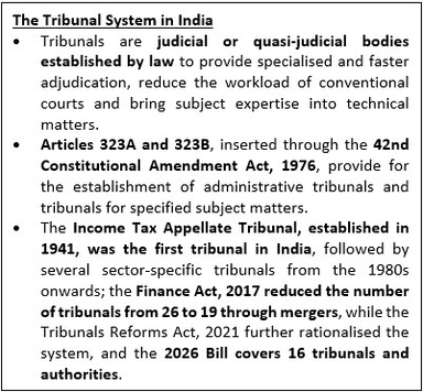 Tribunals Reforms Bill, 2026
