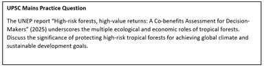 UNEP’s Report on Tropical Forest