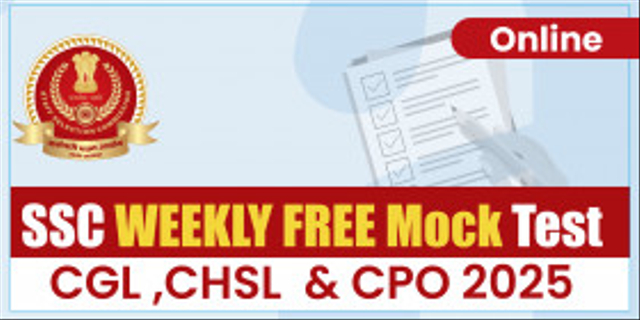 SSC Weekly Free Mock Test