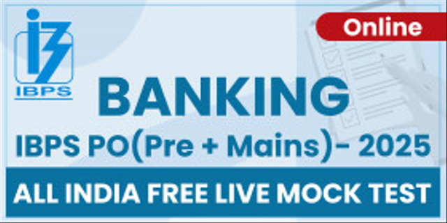 ALL INDIA FREE MOCK TEST-2025 BANK IBPS PO (PRE+MAINS)