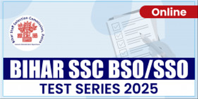 Bihar SSC BSO/SSO Test Series