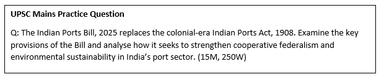 Indian Ports Bill, 2025