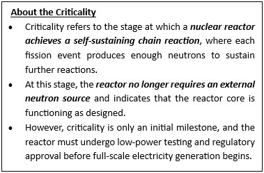 Prototype Fast Breeder Reactor at Kalpakkam, Tamil Nadu attains First Criticality